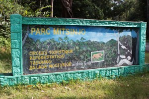 Sign beside the forest station